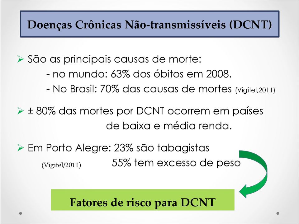 DCNT ocorrem em países de baixa e média renda.