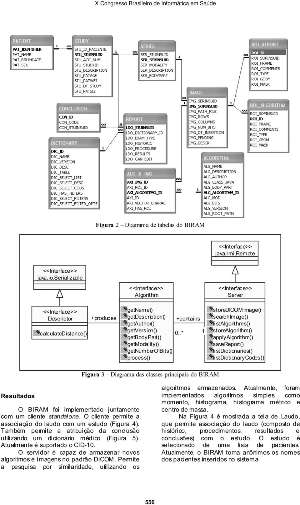 .* 1 storedicomimage() searchimage() listalgorithms() storealgorithm() applyalgorithm() savereport() listdictionaries() listdictionarycodes() Figura 3 Diagrama das classes principais do BIRAM