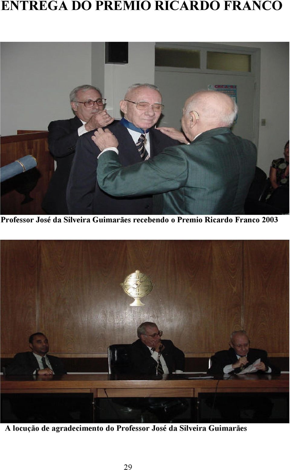 Premio Ricardo Franco 2003 A locução de