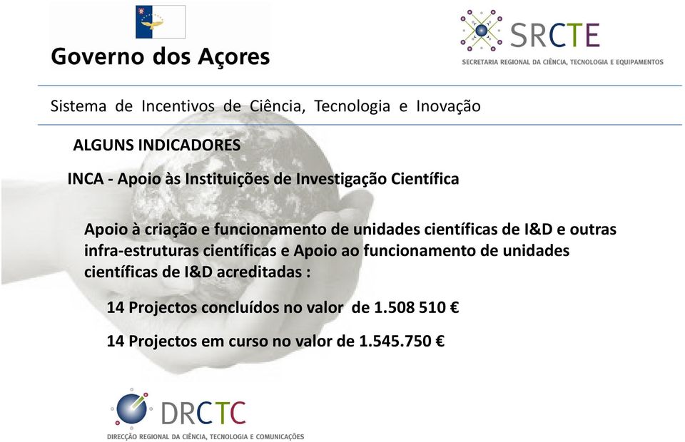 científicas e Apoio ao funcionamento de unidades científicas de I&D acreditadas :