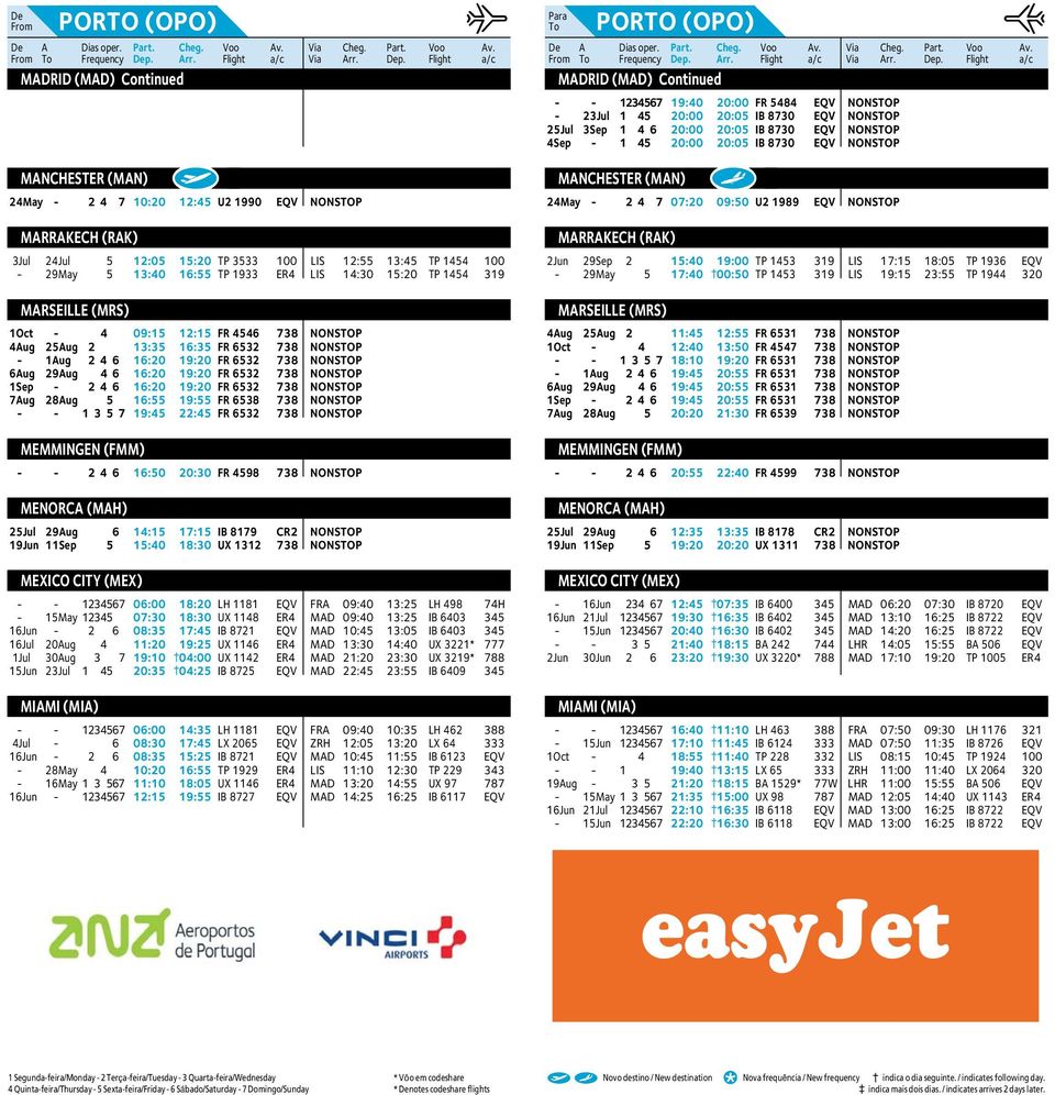 738 NONSTOP 1Sep - 246 16:20 19:20 FR 632 738 NONSTOP 7Aug 28Aug 16: 19: FR 638 738 NONSTOP - - 137 19:4 22:4 FR 632 738 NONSTOP MEMMINGEN (FMM) - - 246 16:0 20:30 FR 498 738 NONSTOP MENORCA (MAH)