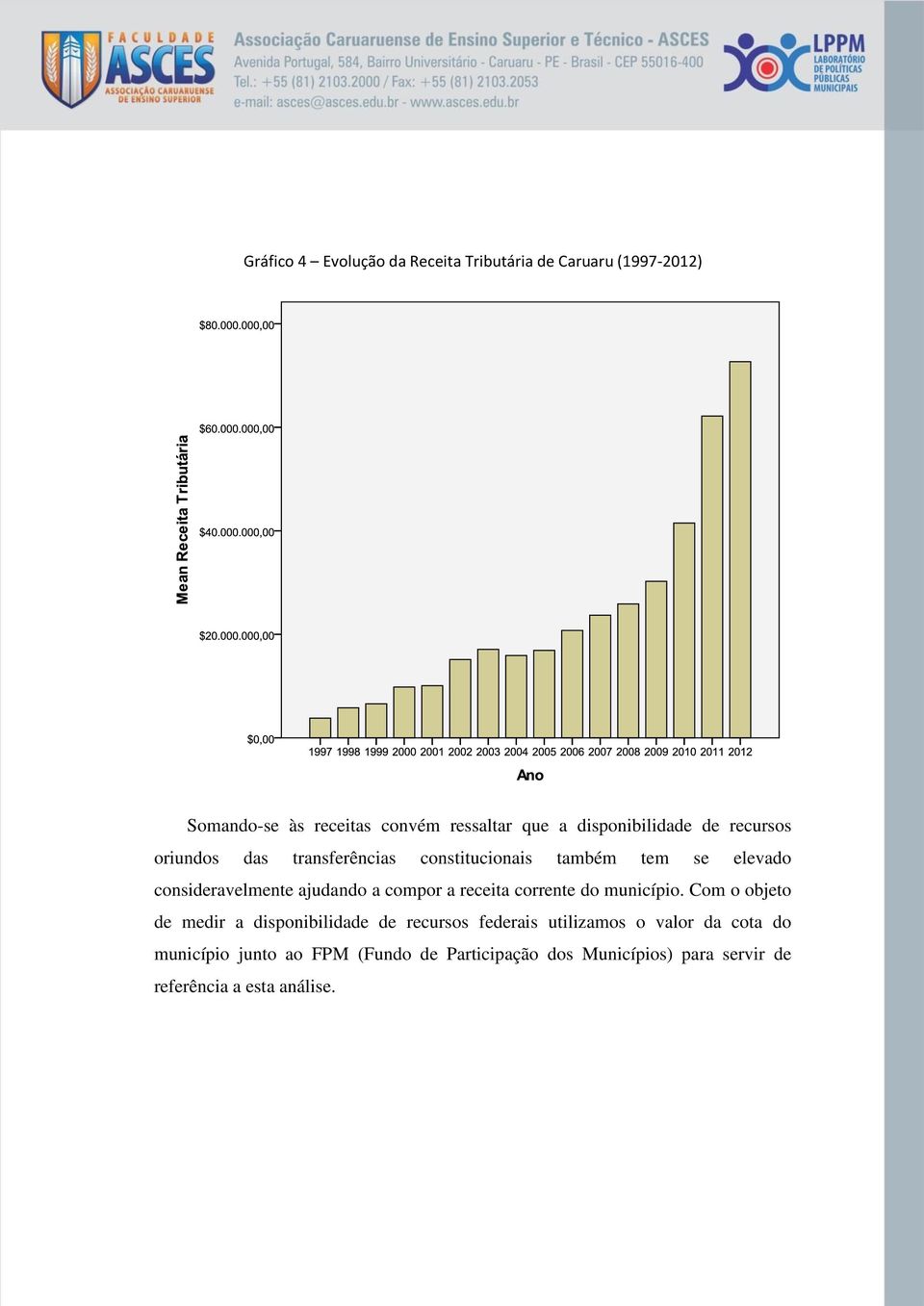 ajudando a compor a receita corrente do município.