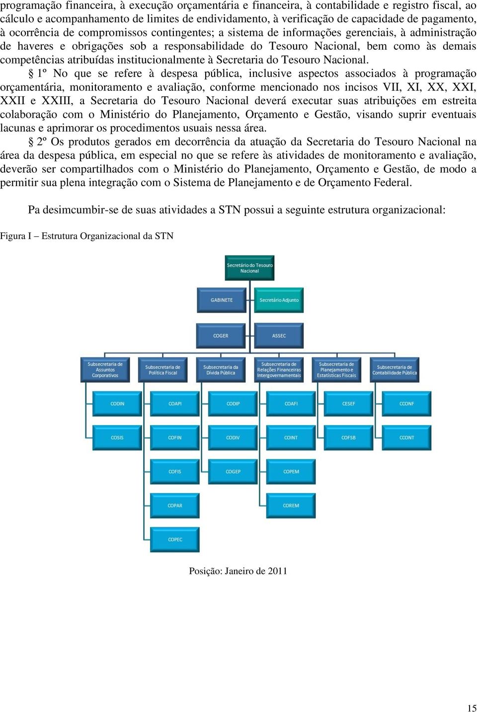 atribuídas institucionalmente à Secretaria do Tesouro Nacional.