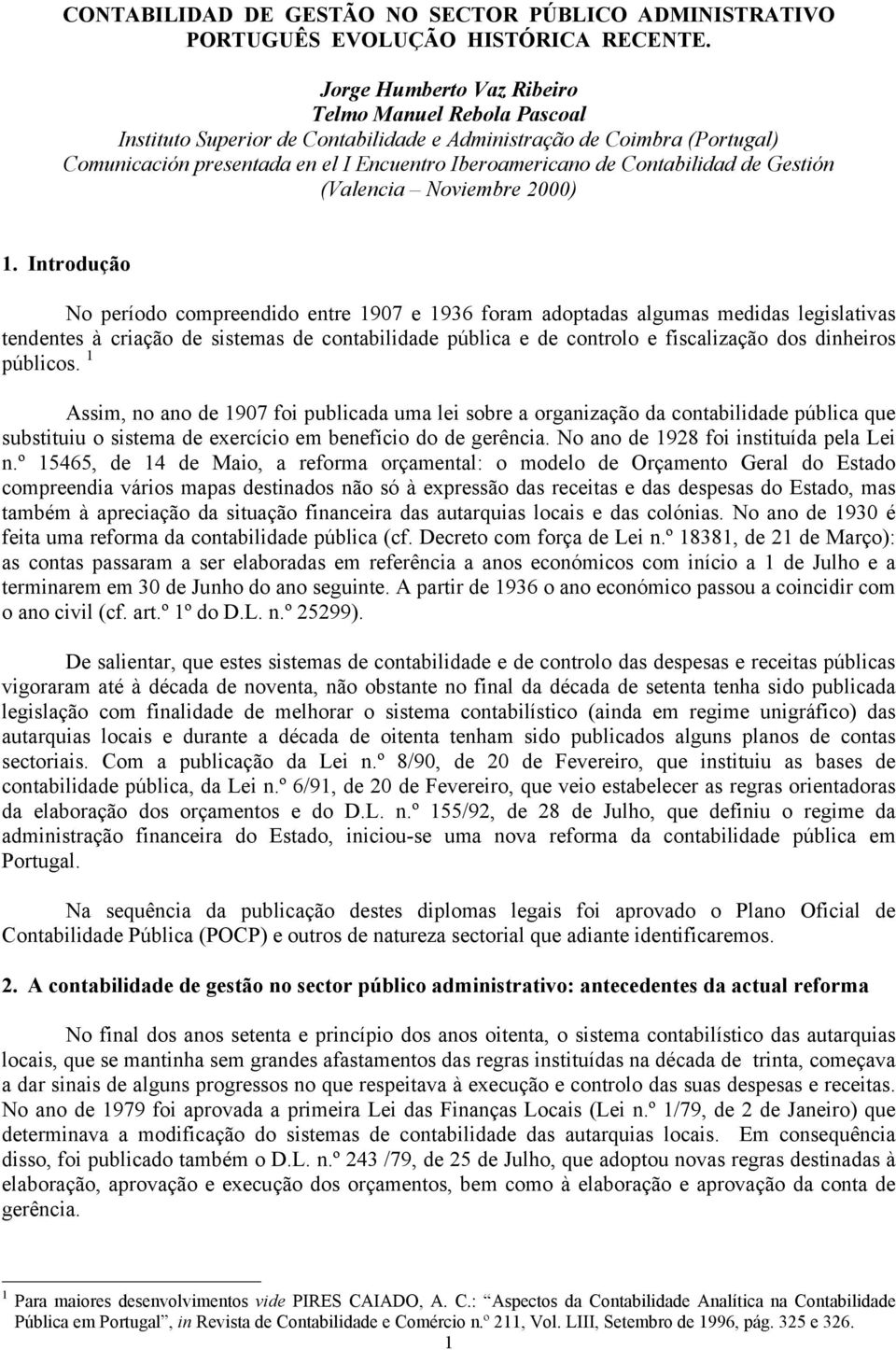 Contabilidad de Gestión (Valencia Noviembre 2000) 1.