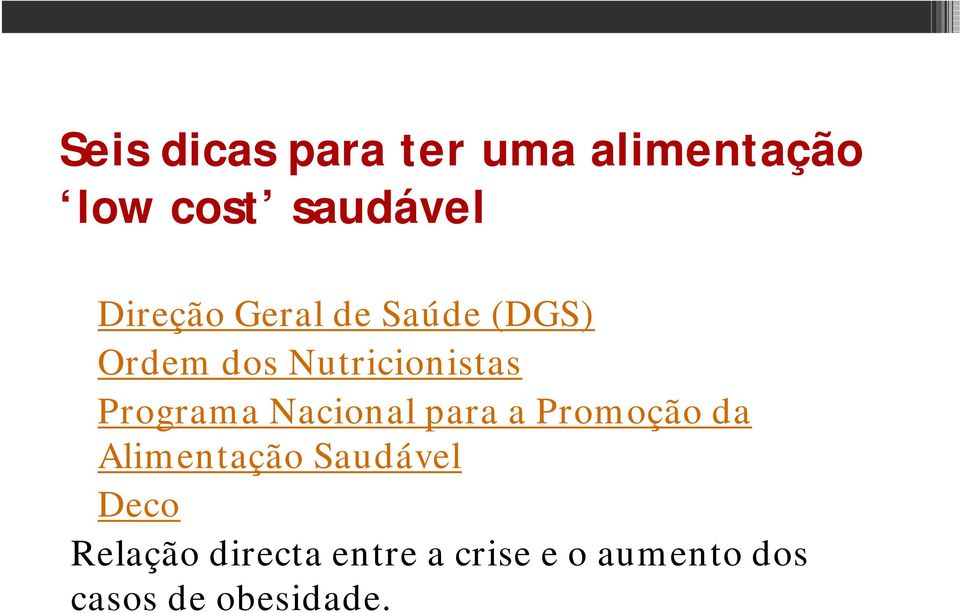 Programa Nacional para a Promoção da Alimentação Saudável