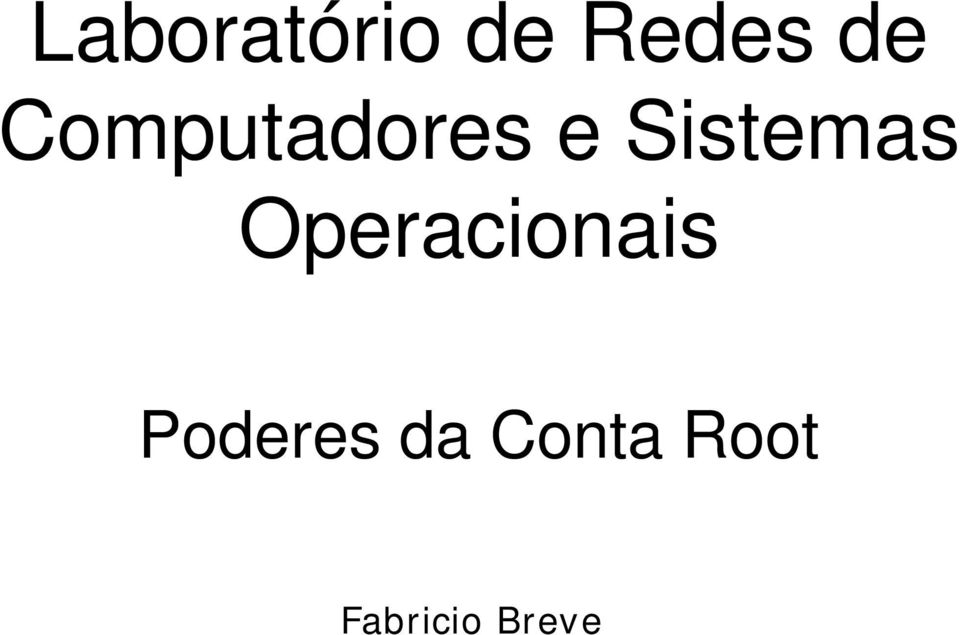 Operacionais Poderes da