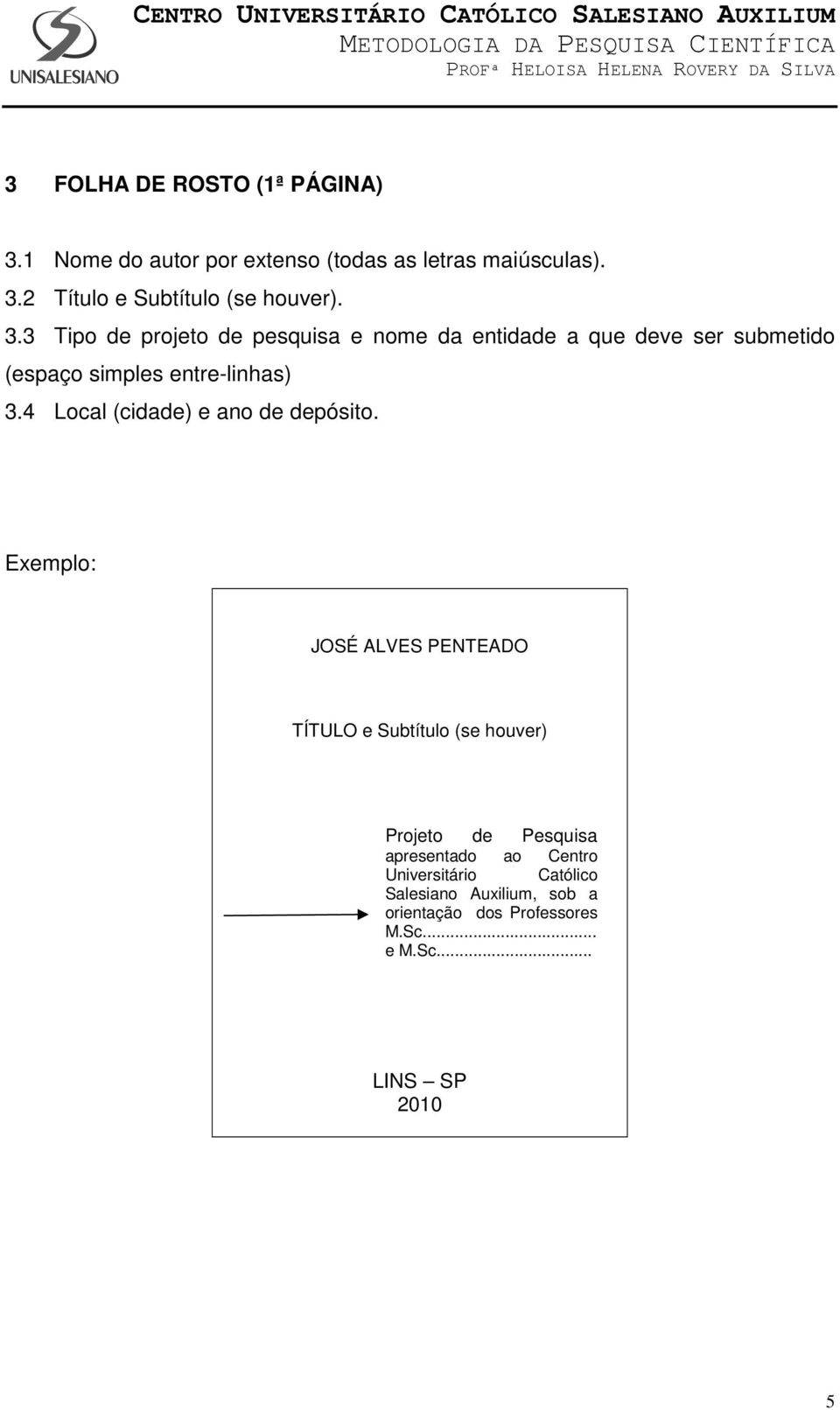 4 Local (cidade) e ano de depósito.