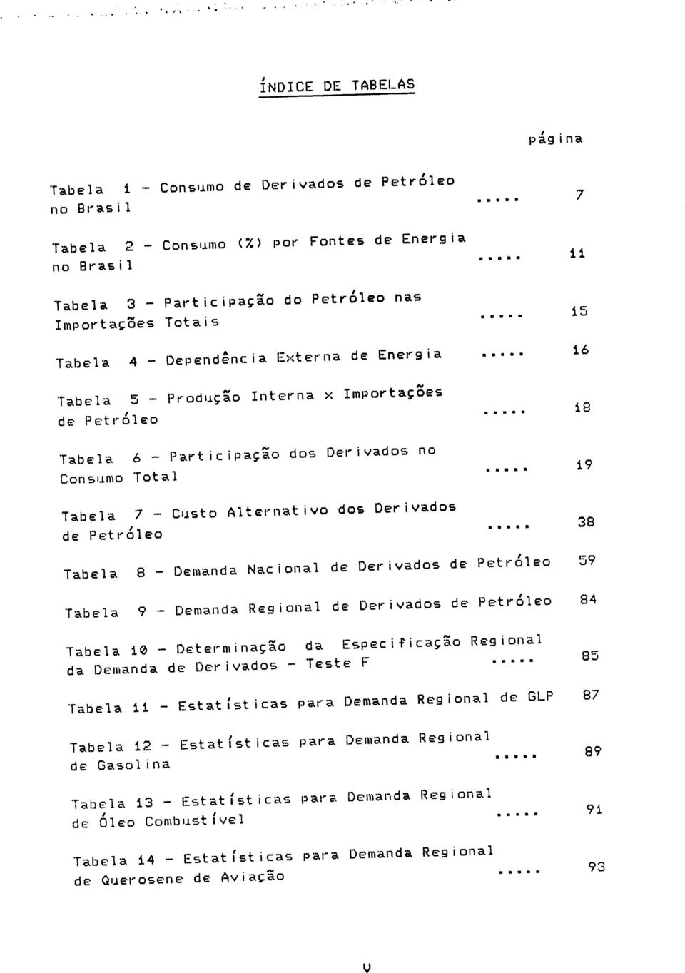 .. 3o de Petróleo Tabela 8 - Demanda Naconal de Dervados de Petróleo 5?