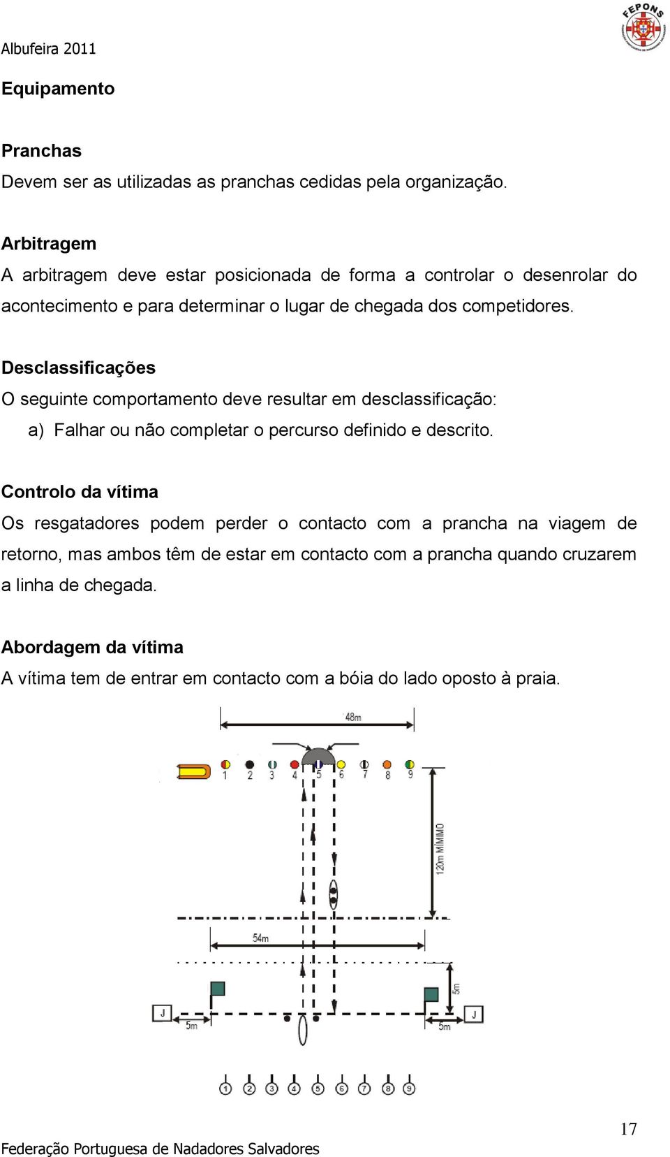 Desclassificações O seguinte comportamento deve resultar em desclassificação: a) Falhar ou não completar o percurso definido e descrito.