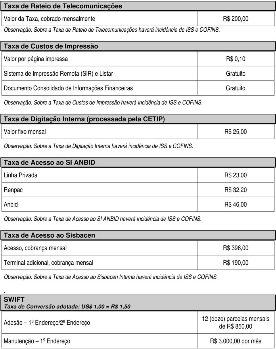 Custos de Impressão haverá incidência de ISS e COFINS.