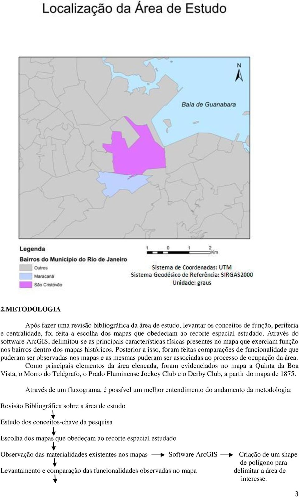 Posterior a isso, foram feitas comparações de funcionalidade que puderam ser observadas nos mapas e as mesmas puderam ser associadas ao processo de ocupação da área.