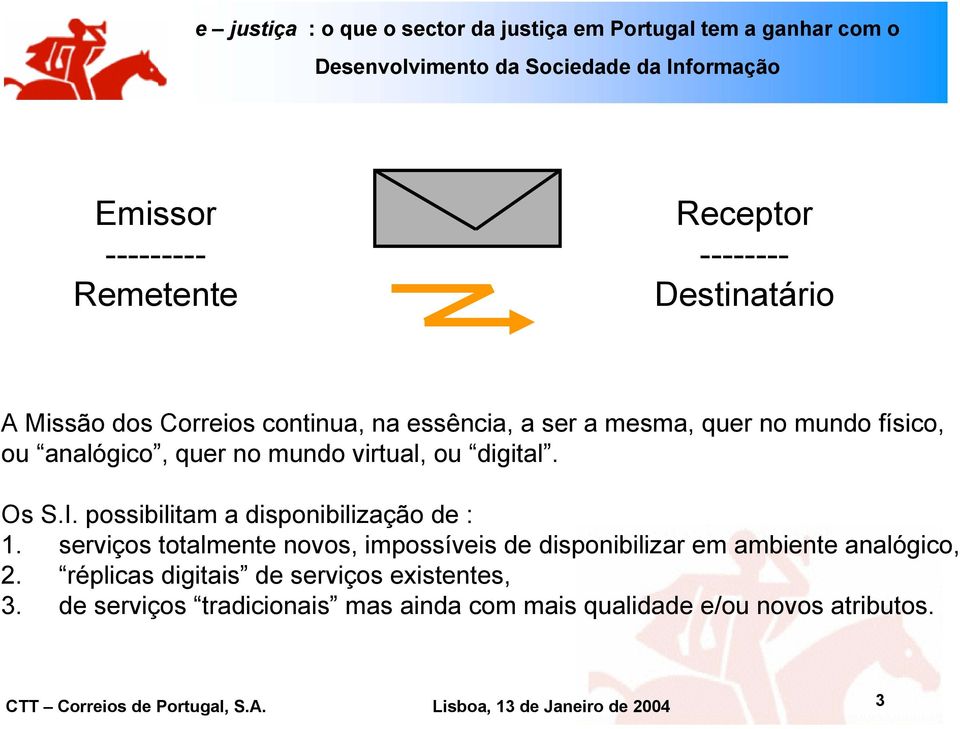 serviços totalmente novos, impossíveis de disponibilizar em ambiente analógico, 2. réplicas digitais de serviços existentes, 3.