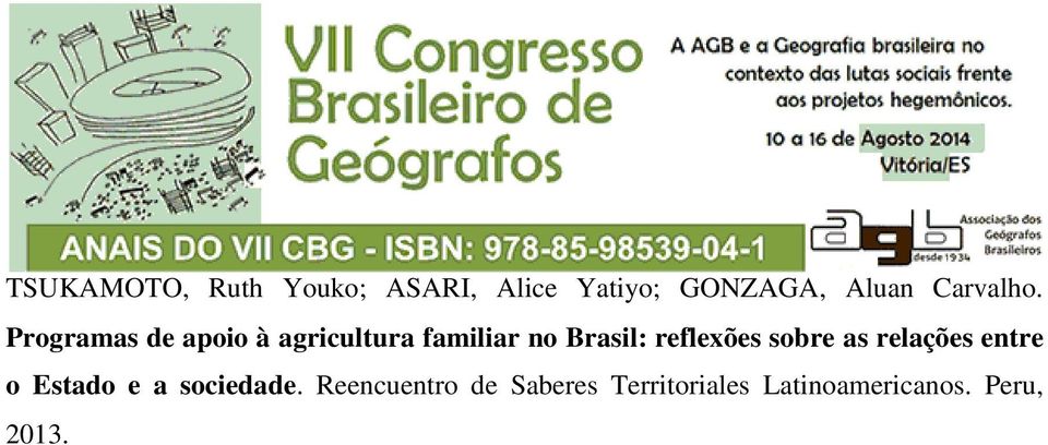 Programas de apoio à agricultura familiar no Brasil:
