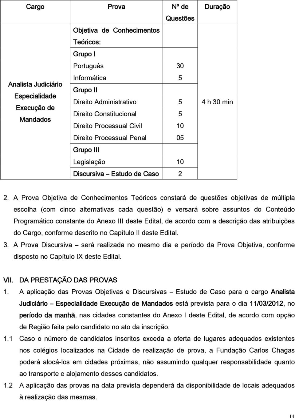 A Prova Objetiva de Conhecimentos Teóricos constará de questões objetivas de múltipla escolha (com cinco alternativas cada questão) e versará sobre assuntos do Conteúdo Programático constante do