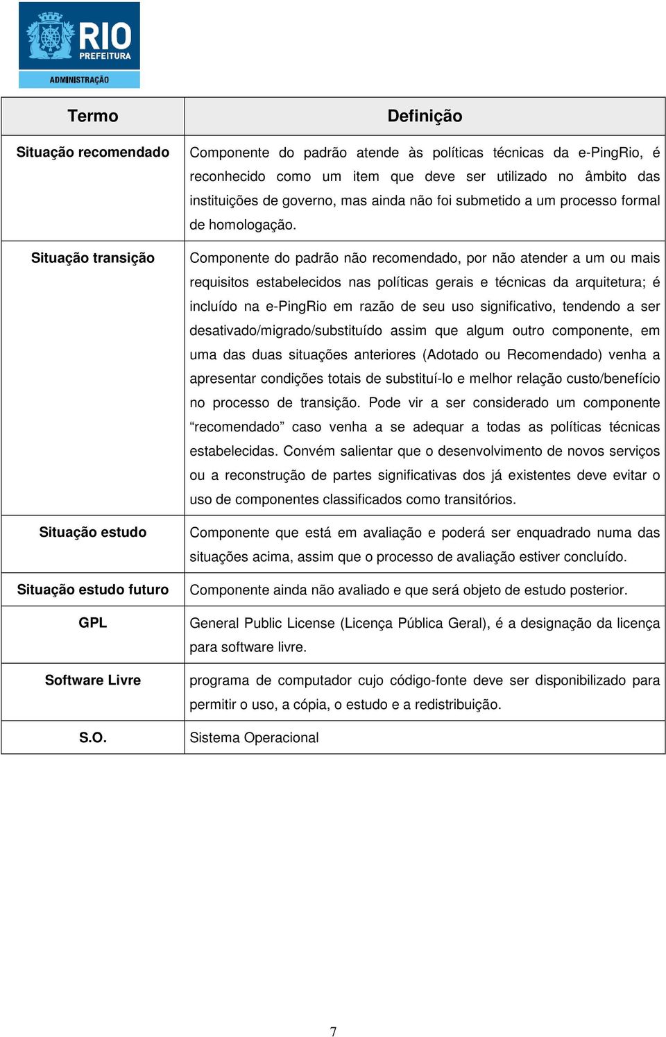 processo formal de homologação.