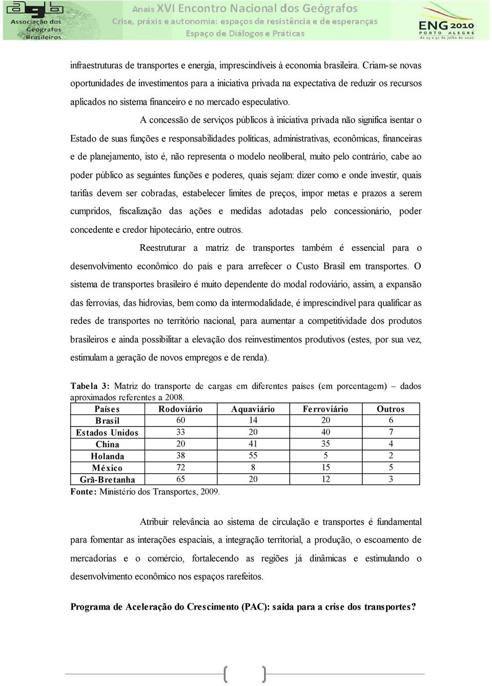 A concessão de serviços públicos à iniciativa privada não significa isentar o Estado de suas funções e responsabilidades políticas, administrativas, econômicas, financeiras e de planejamento, isto é,