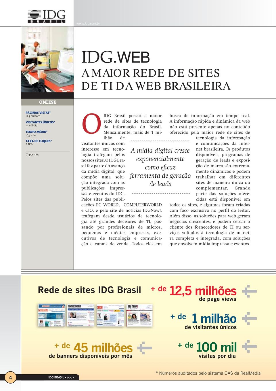 rede de sites de tecnologia da informação do Brasil.