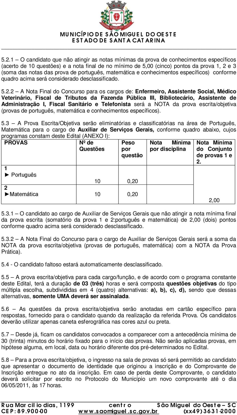 2 A Nota Final do Concurso para os cargos de: Enfermeiro, Assistente Social, Médico Veterinário, Fiscal de Tributos da Fazenda Pública III, Bibliotecário, Assistente de Administração I, Fiscal