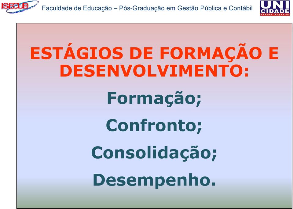 Formação; Confronto;