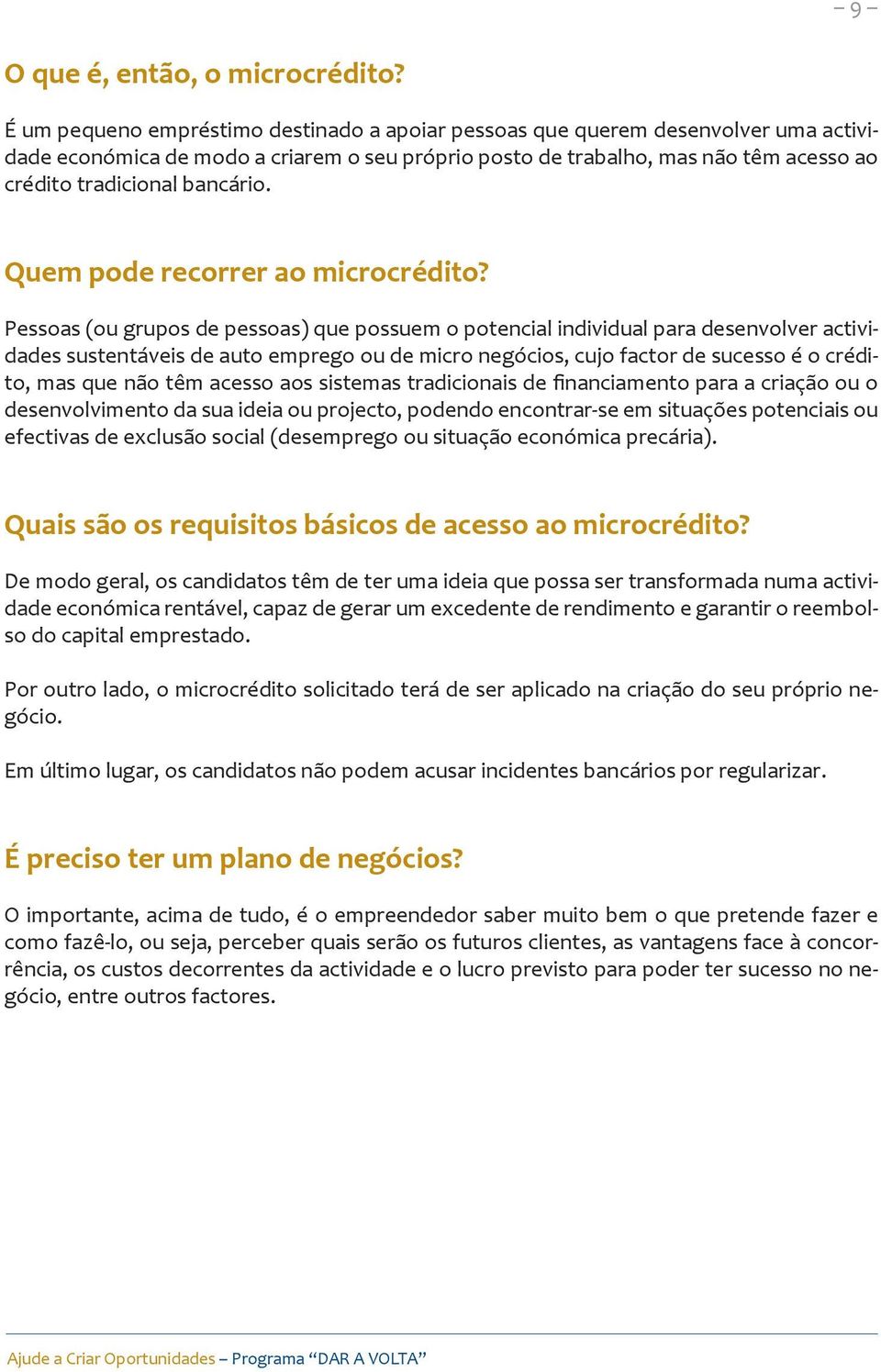 bancário. Quem pode recorrer ao microcrédito?