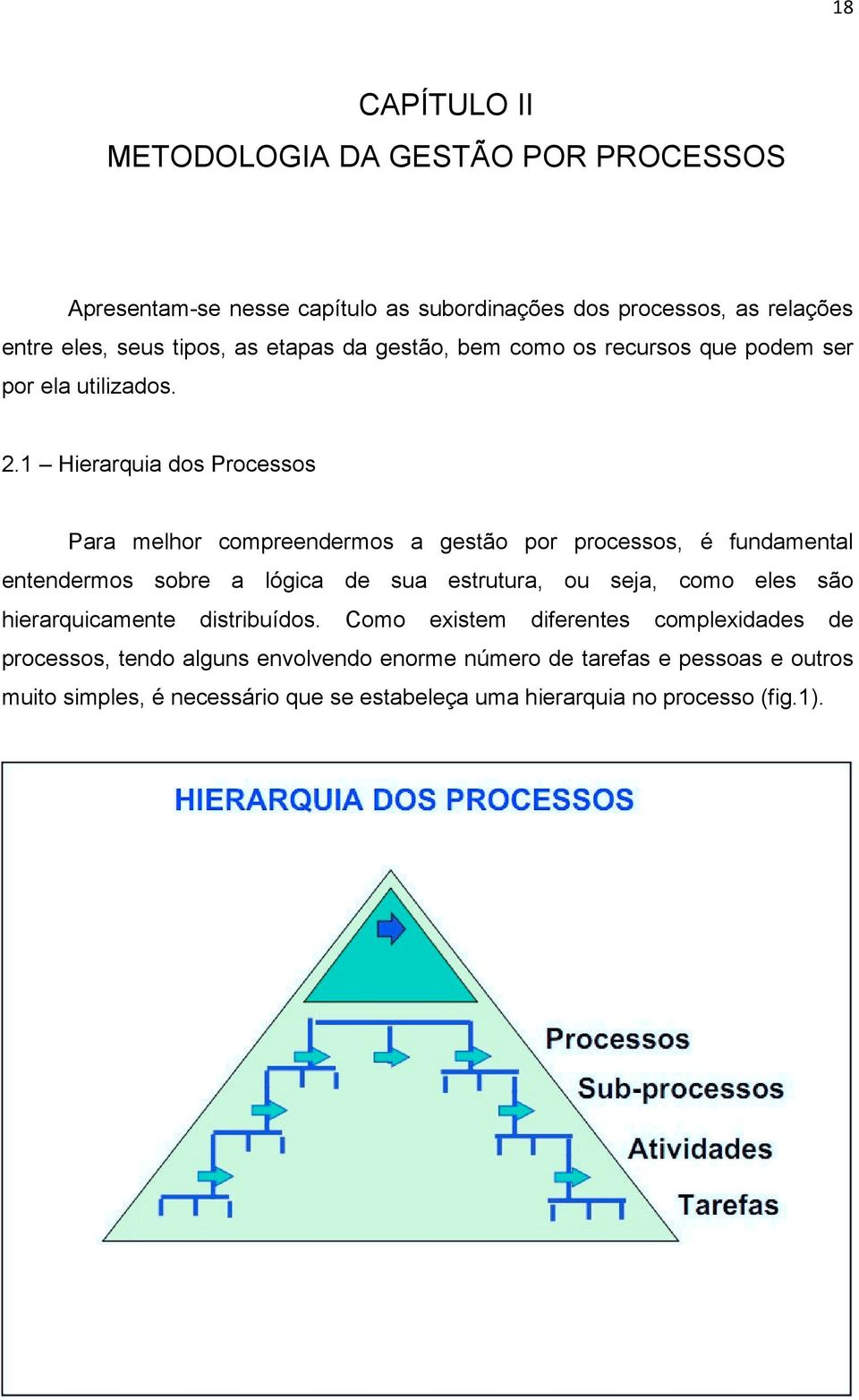 1 Hierarquia dos Processos Para melhor compreendermos a gestão por processos, é fundamental entendermos sobre a lógica de sua estrutura, ou seja, como