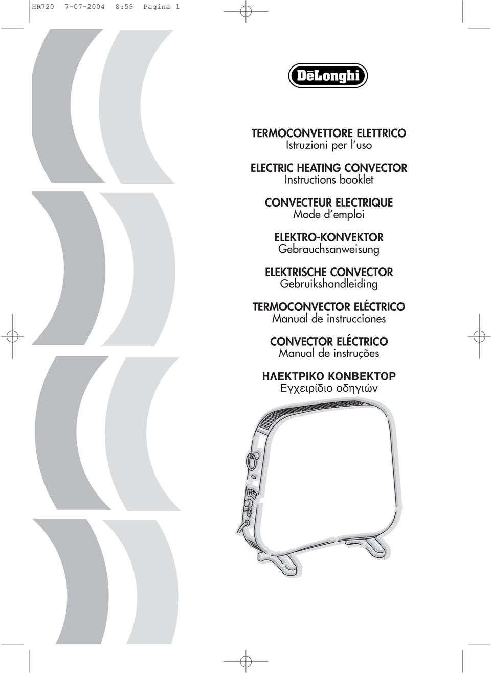 ELEKTRO-KONVEKTOR Gebrauchsanweisung ELEKTRISCHE CONVECTOR Gebruikshandleiding