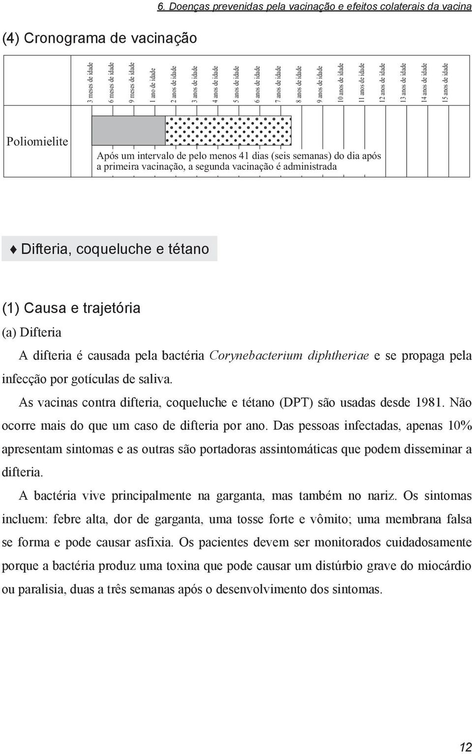 anos de idade 7 anos de idade 8 anos de idade 9 anos de idade 10 anos de idade 11 anos de idade 12 anos de idade 13 anos de idade 14 anos de idade 15 anos de idade Poliomielite Após um intervalo de