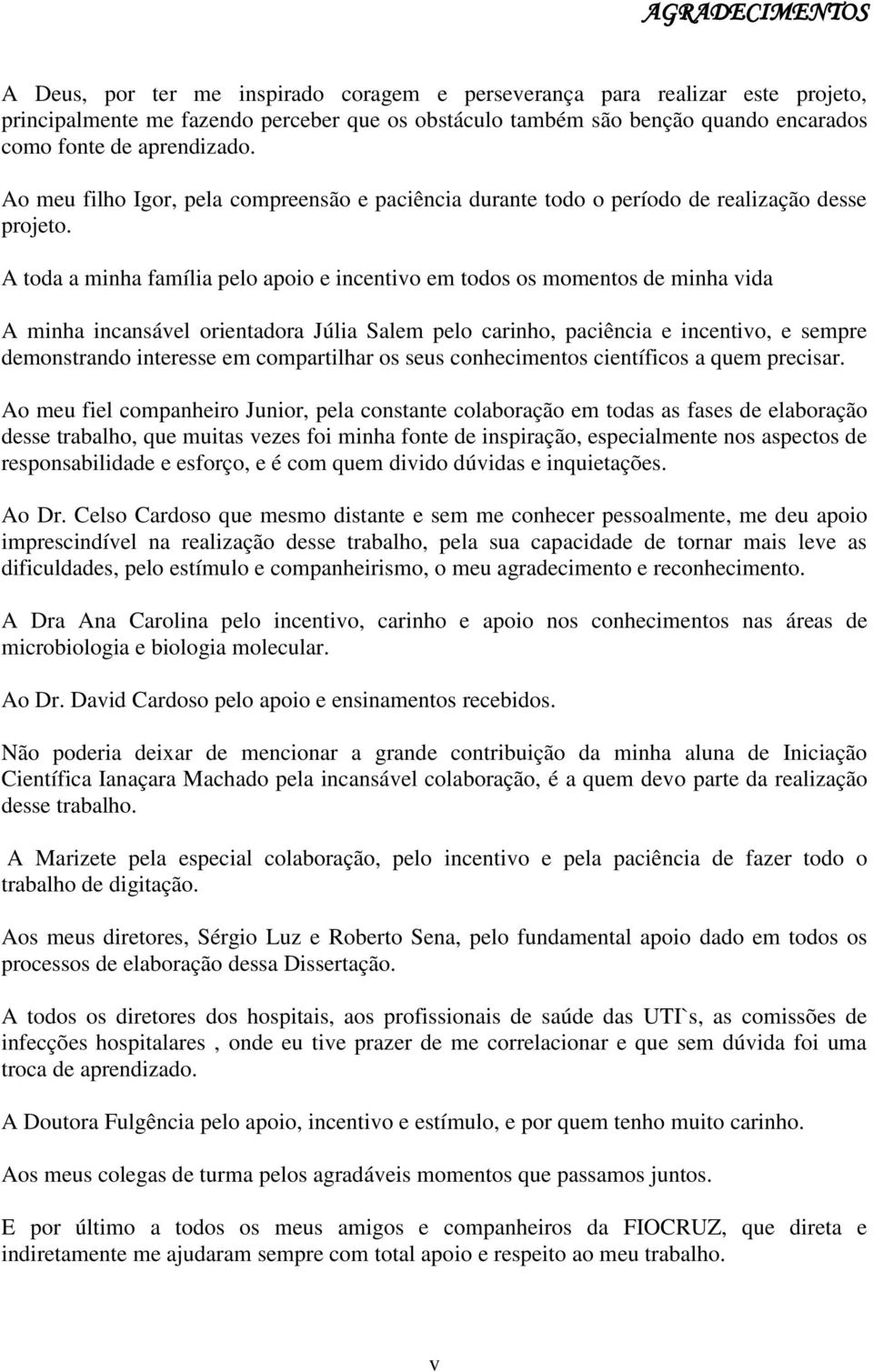 A toda a minha família pelo apoio e incentivo em todos os momentos de minha vida A minha incansável orientadora Júlia Salem pelo carinho, paciência e incentivo, e sempre demonstrando interesse em