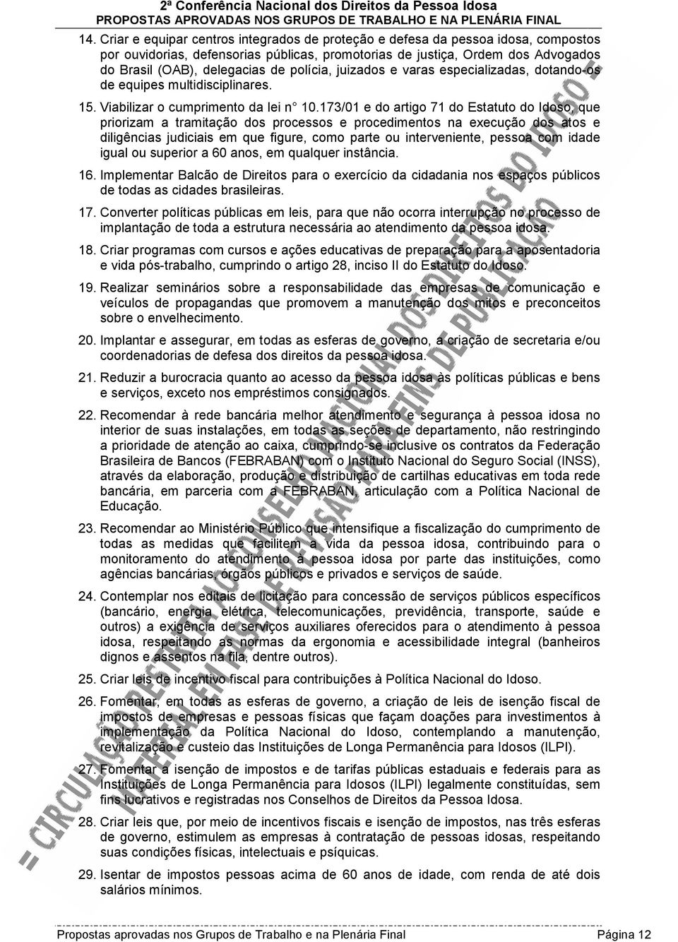 173/01 e do artigo 71 do Estatuto do Idoso, que priorizam a tramitação dos processos e procedimentos na execução dos atos e diligências judiciais em que figure, como parte ou interveniente, pessoa