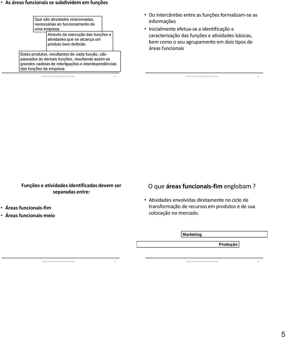 entre as funções formalizam-se as informações Inicialmente efetua-se a identificação e caracterização das funções e atividades básicas, bem como o seu agrupamento em dois tipos de áreas funcionais