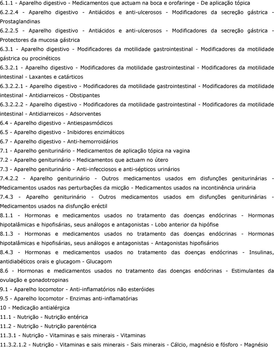 3.1 - Aparelho digestivo - Modificadores da motilidade gastrointestinal - Modificadores da motilidade gástrica ou procinéticos 6.3.2.