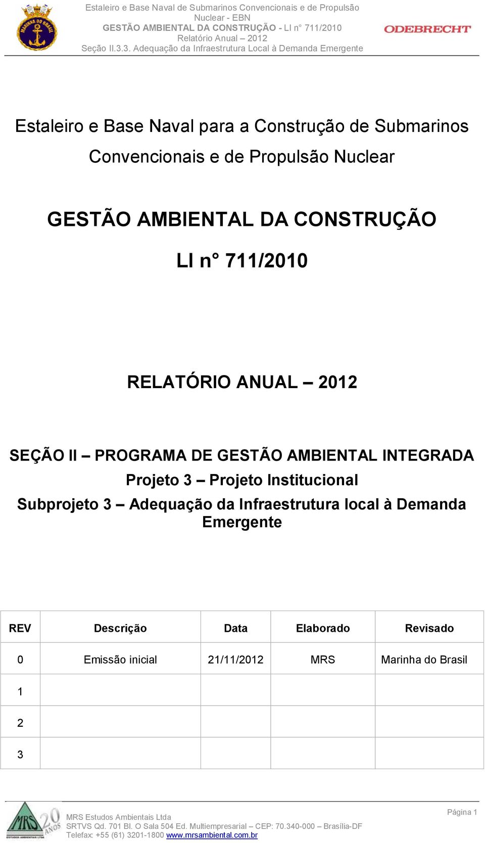 INTEGRADA Projeto 3 Projeto Institucional Subprojeto 3 Adequação da Infraestrutura local à Demanda