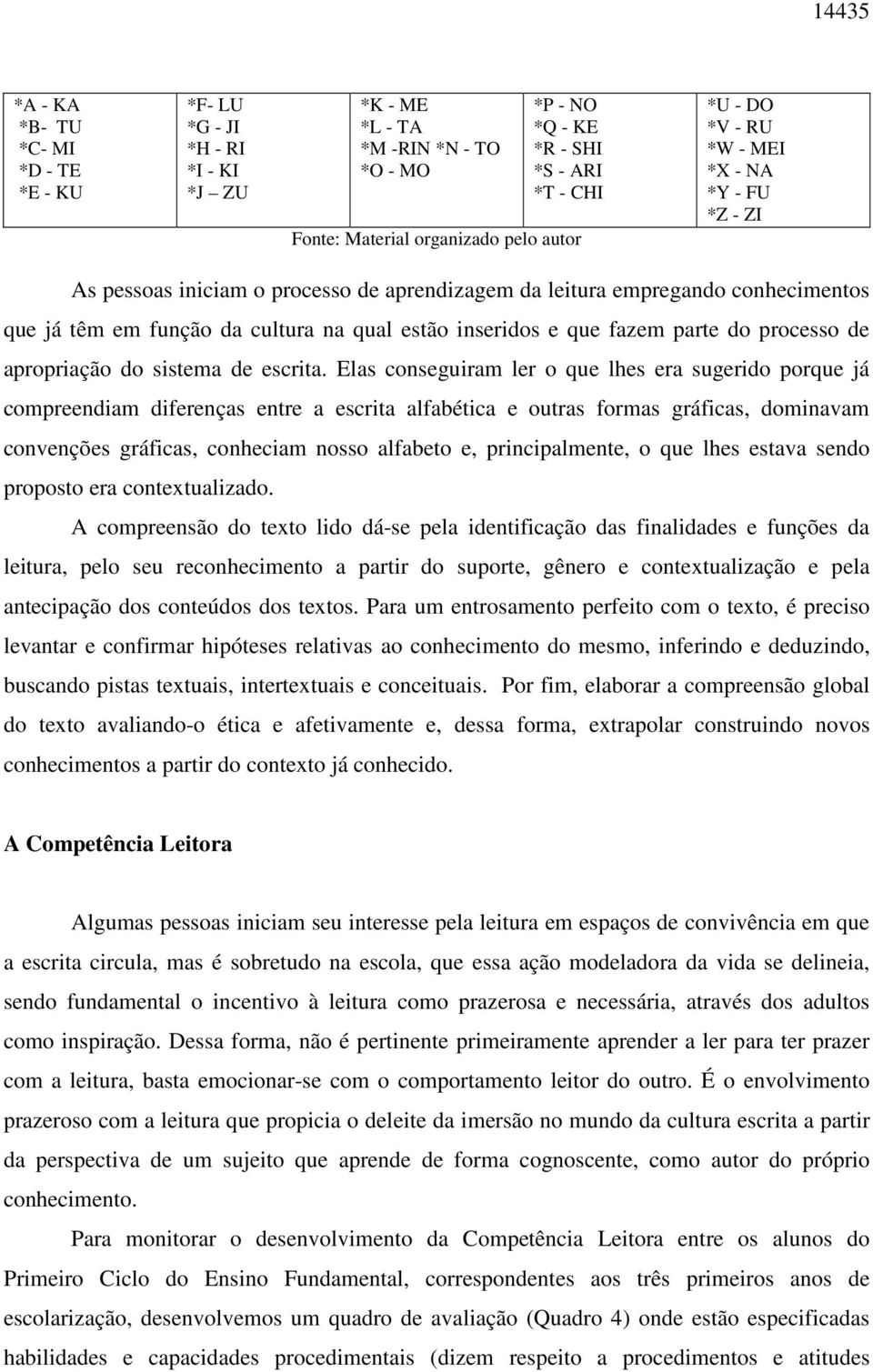 fazem parte do processo de apropriação do sistema de escrita.