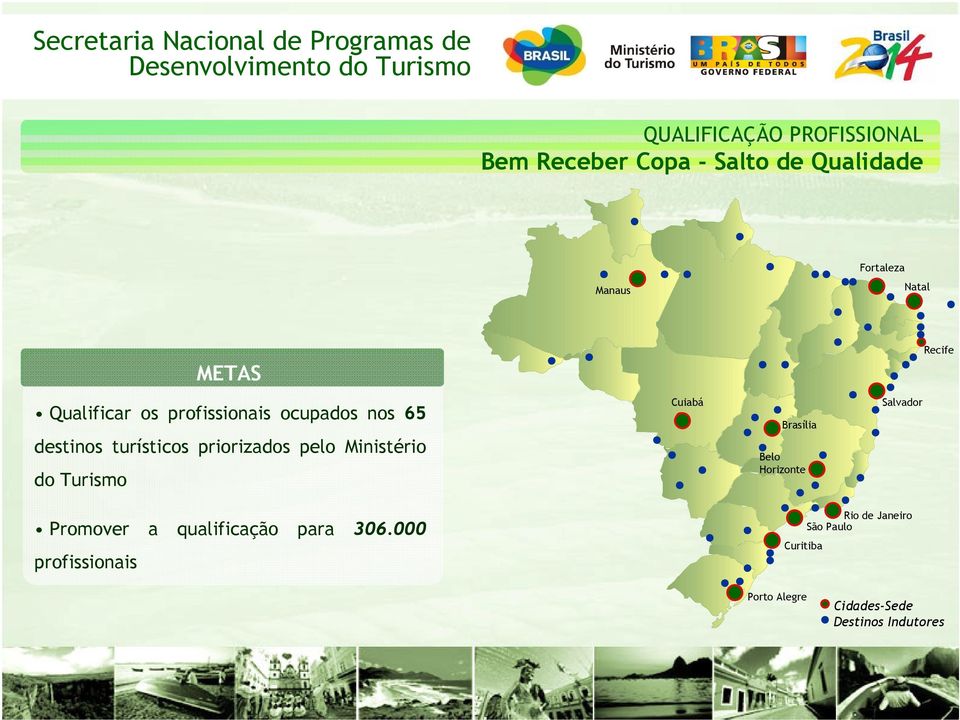 Turismo Cuiabá Brasília Belo Horizonte Salvador Promover a qualificação para 306.