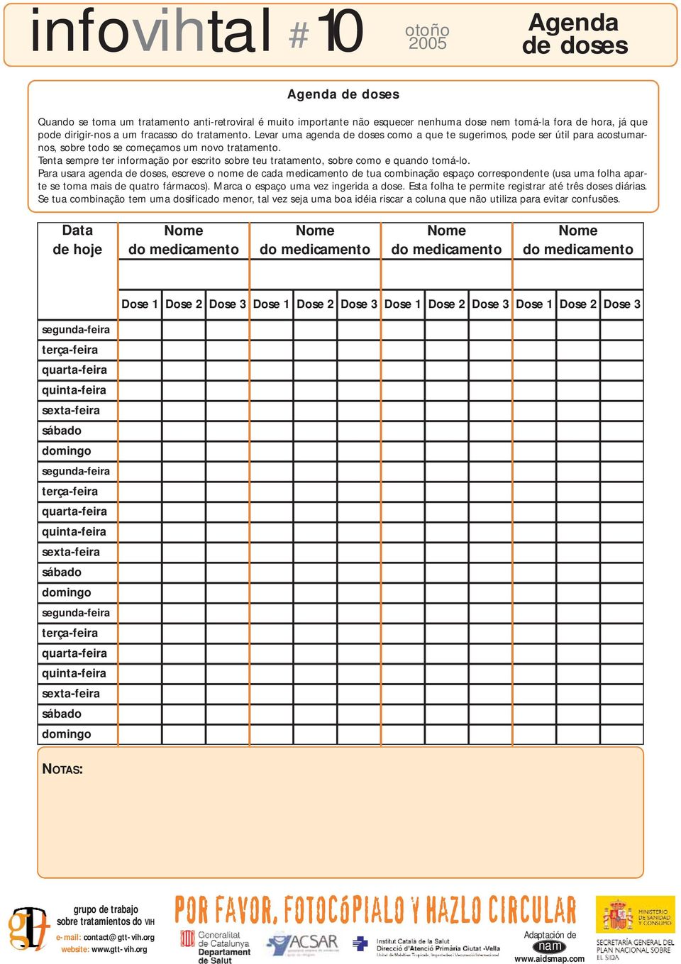 Tenta sempre ter informação por escrito sobre teu tratamento, sobre como e quando tomá-lo.