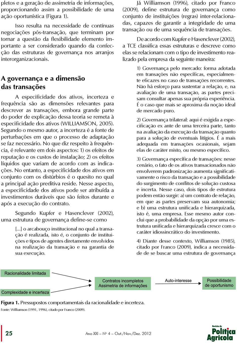 governança nos arranjos interorganizacionais.