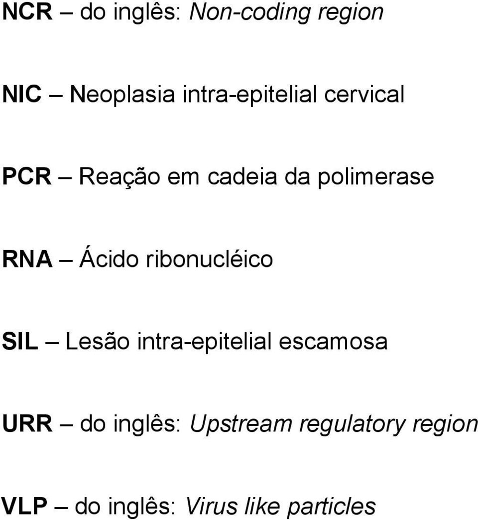 RNA Ácido ribonucléico SIL Lesão intra-epitelial escamosa