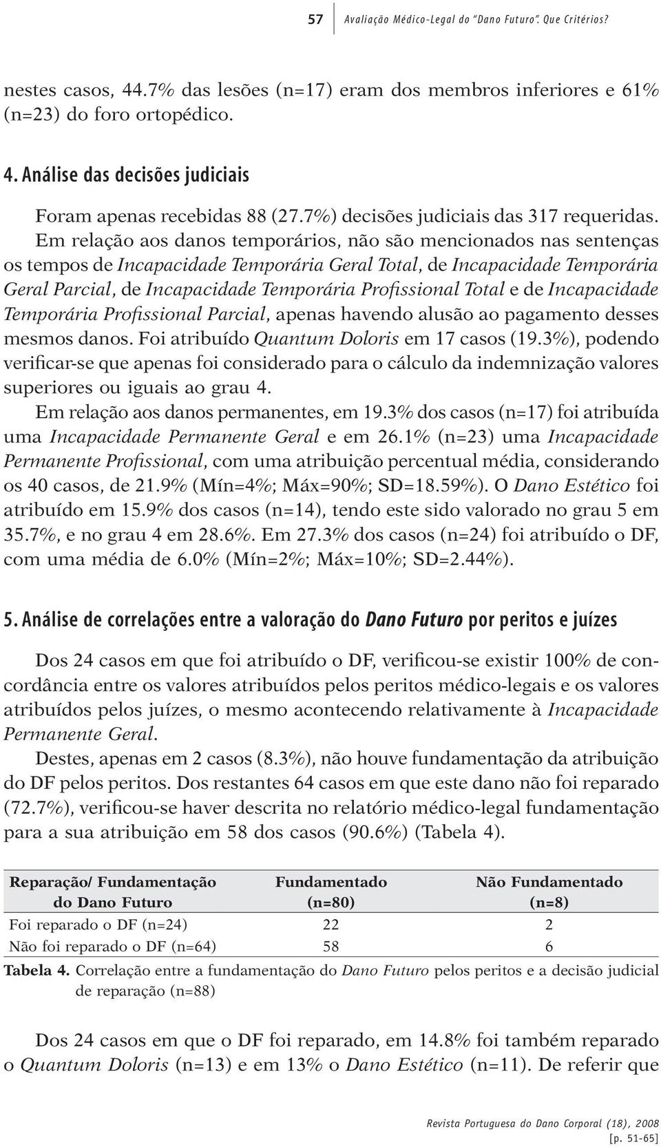 Em relação aos danos temporários, não são mencionados nas sentenças os tempos de Incapacidade Temporária Geral Total, de Incapacidade Temporária Geral Parcial, de Incapacidade Temporária Profissional