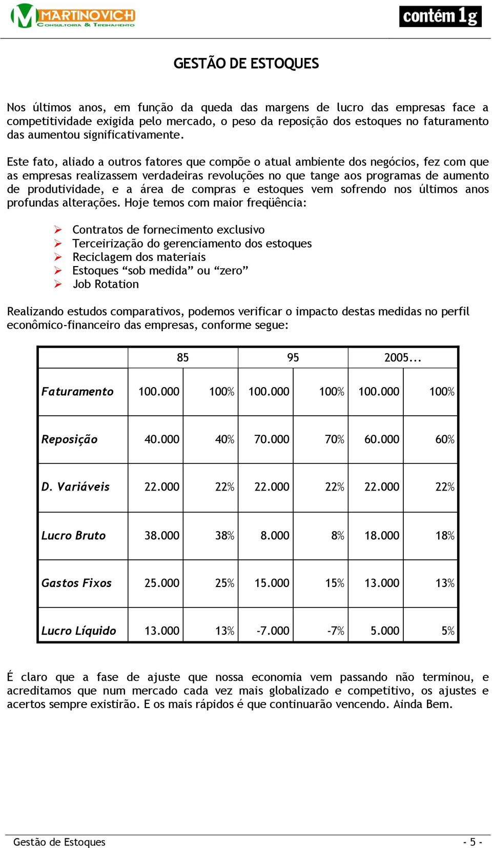 Este fato, aliado a outros fatores que compõe o atual ambiente dos negócios, fez com que as empresas realizassem verdadeiras revoluções no que tange aos programas de aumento de produtividade, e a