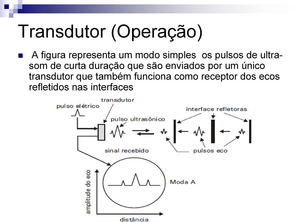 são enviados por um único transdutor que também