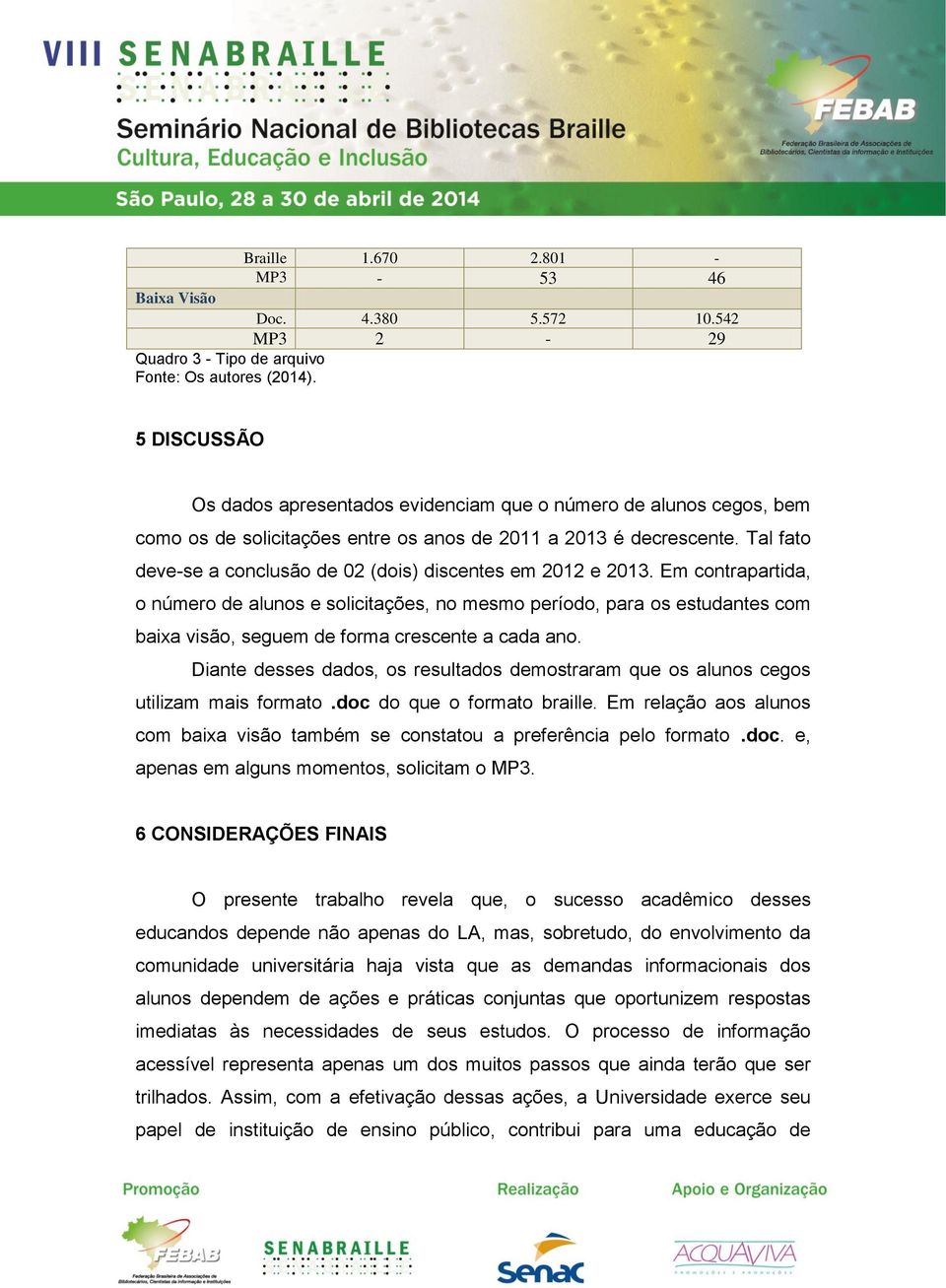 Tal fato deve-se a conclusão de 02 (dois) discentes em 2012 e 2013.