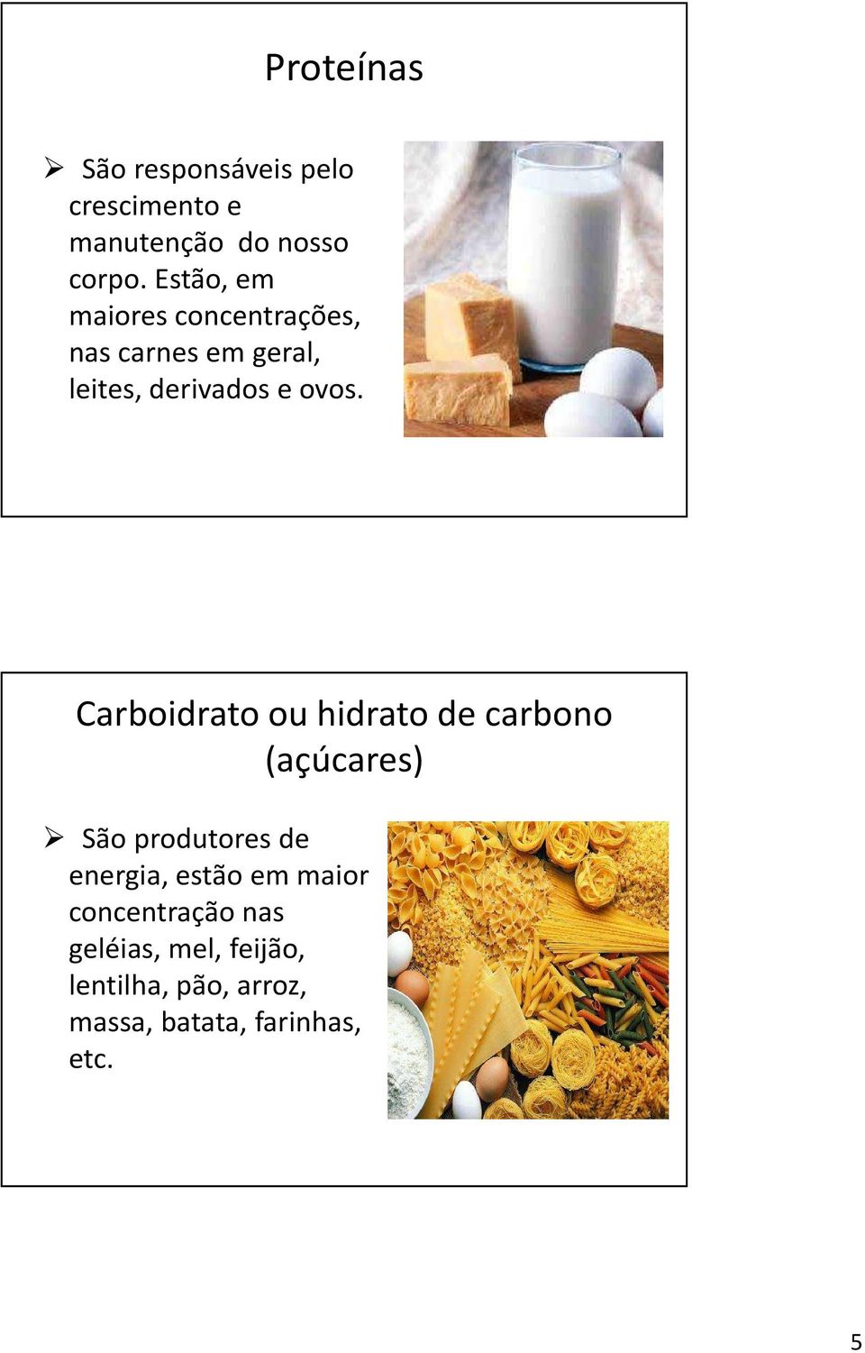 Carboidrato ou hidrato de carbono (açúcares) São produtores de energia, estão em