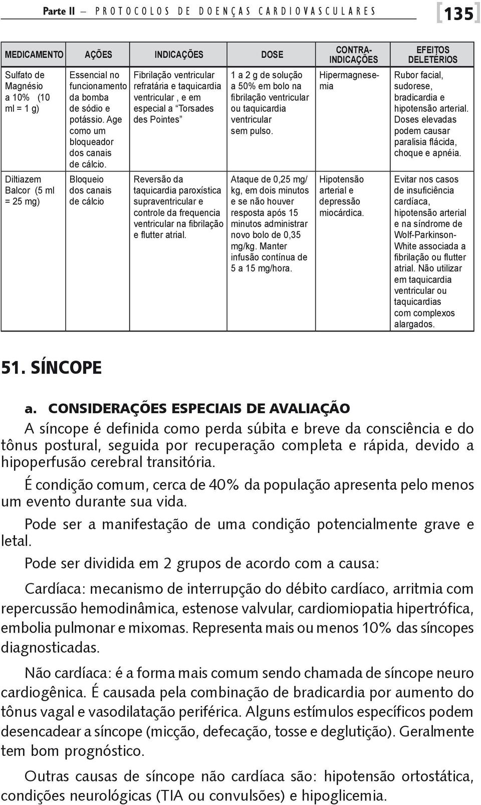 Bloqueio dos canais de cálcio Fibrilação ventricular refratária e taquicardia ventricular, e em especial a Torsades des Pointes Reversão da taquicardia paroxística supraventricular e controle da