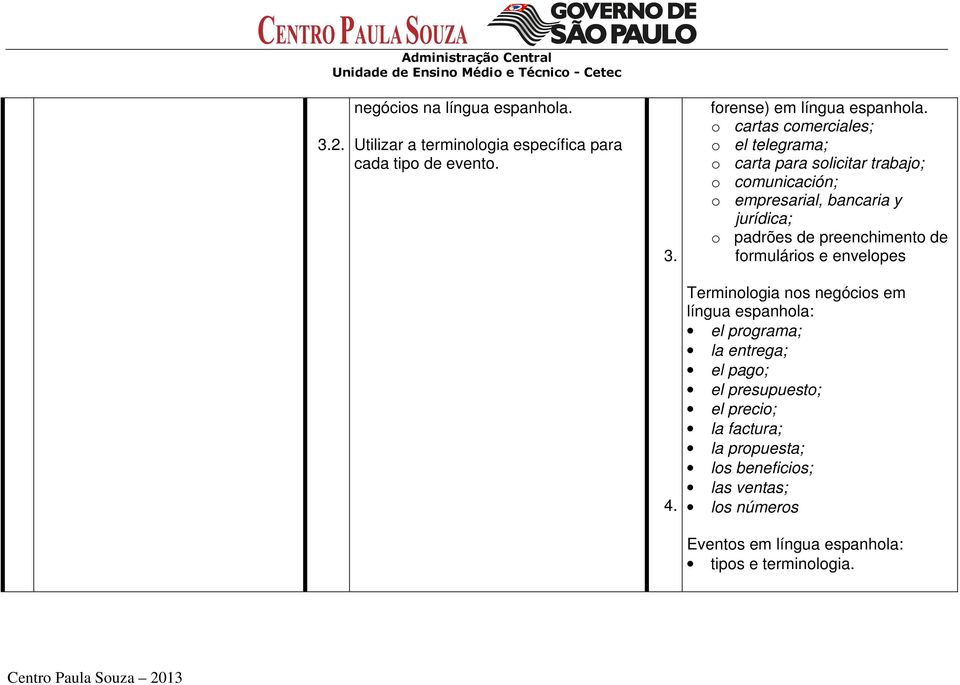 bancaria y jurídica; o padrões de preenchimento de formulários e envelopes 4.