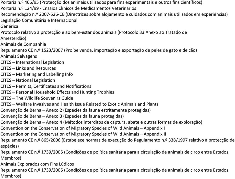 animais (Protocolo 33 Anexo ao Tratado de Amesterdão) Animais de Companhia Regulamento CE n.