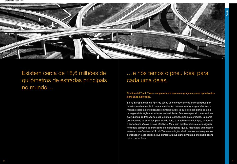 Só na Europa, mais de 75% de todas as mercadorias são transportadas por camião, e a tendência é para aumentar.