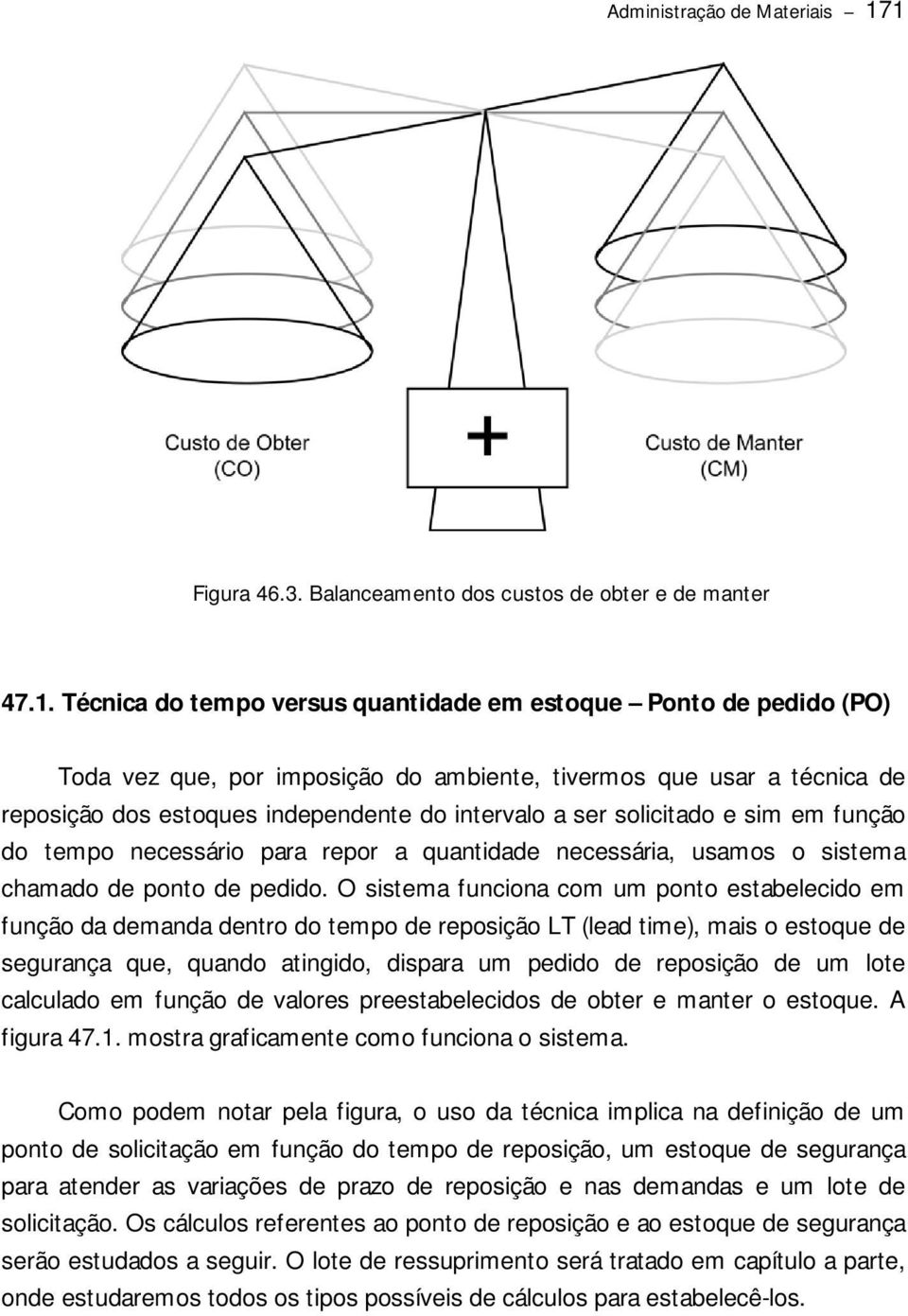 técnica de reposição dos estoques independente do intervalo a ser solicitado e sim em função do tempo necessário para repor a quantidade necessária, usamos o sistema chamado de ponto de pedido.