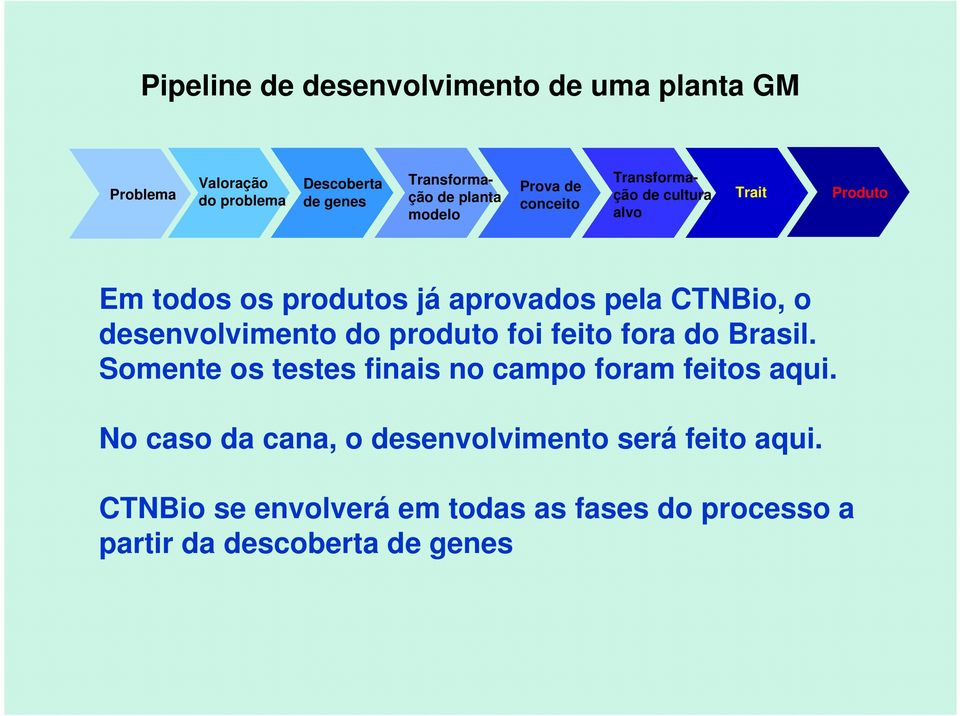 desenvolvimento do produto foi feito fora do Brasil. Somente os testes finais no campo foram feitos aqui.