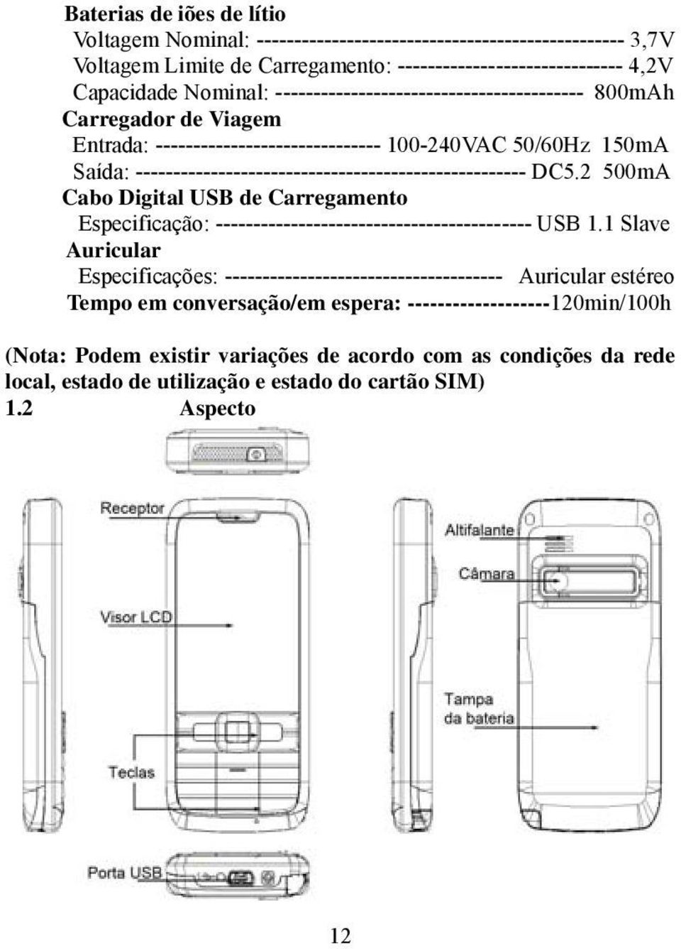 DC5.2 500mA Cabo Digital USB de Carregamento Especificação: ------------------------------------------ USB 1.