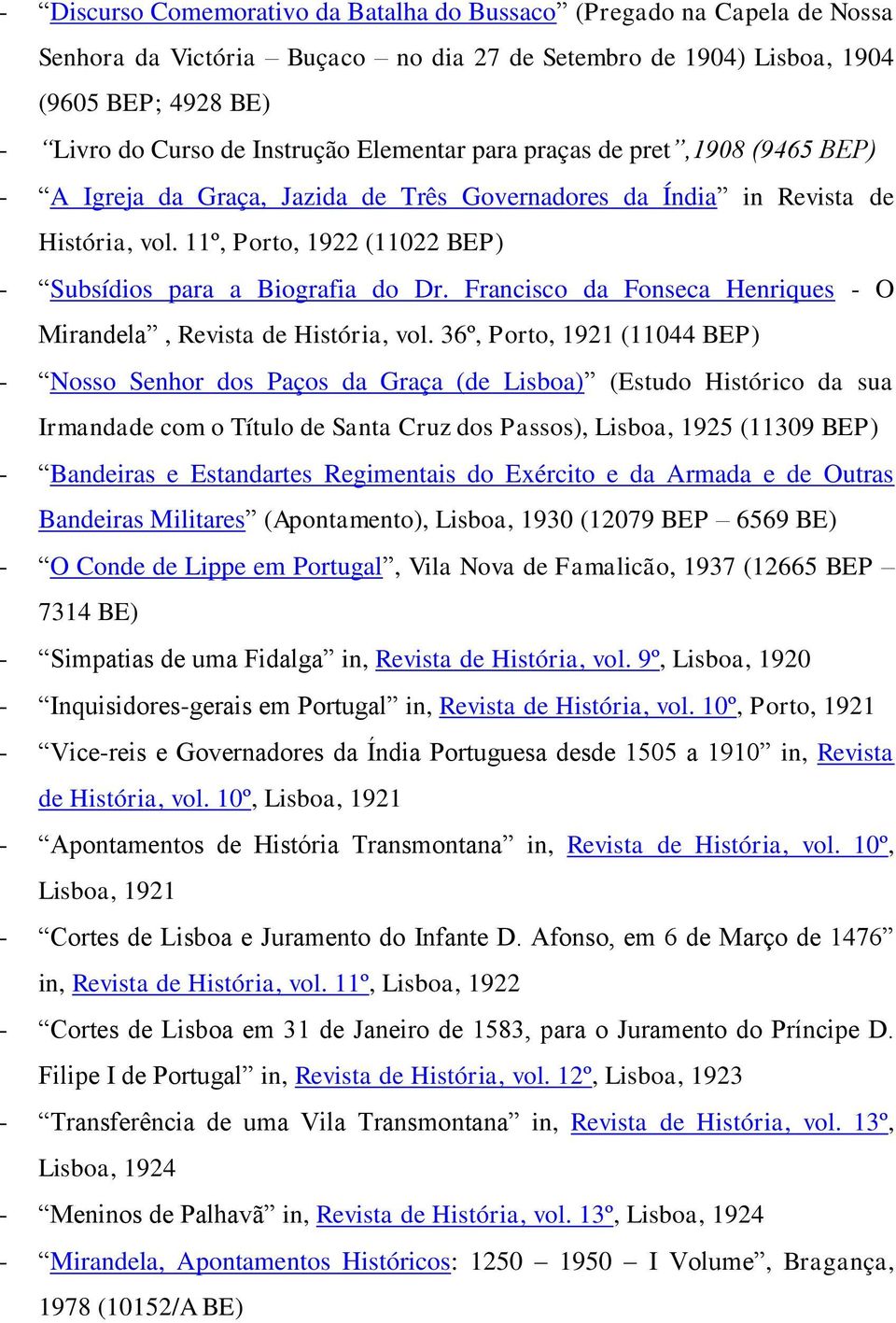Francisco da Fonseca Henriques - O Mirandela, Revista de História, vol.